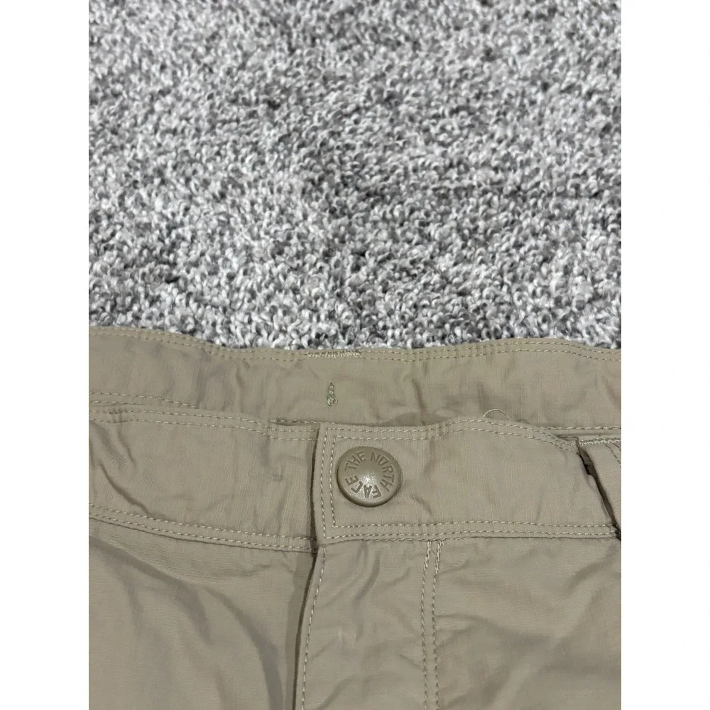 The North Face Mens Convertible Hiking Pants Khaki Tan Zip Off Ripstop Cargo